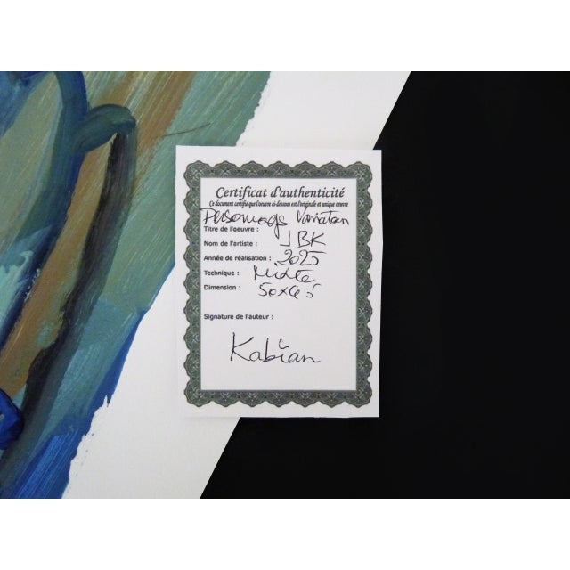 Kabian, 1980s, Paint & Paper For Sale - Image 8 of 9