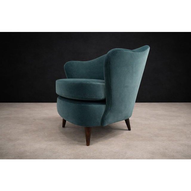 1950s “Concha” Armchair in Brazilian Hardwood & Mohair by Joaquim Tenreiro, 1950s – Lot 138A For Sale - Image 5 of 9
