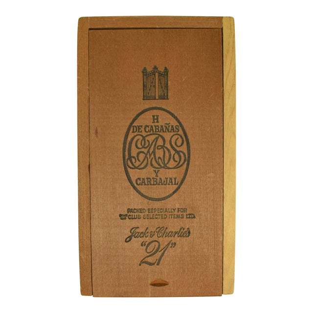 "21" Club Jack & Charlie's Cigar Box For Sale