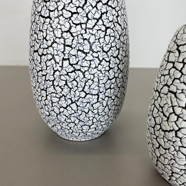 Fat Lava Pottery Craquele Vases from Jasba, Germany, 1970s, Set of 3 For Sale - Image 6 of 18