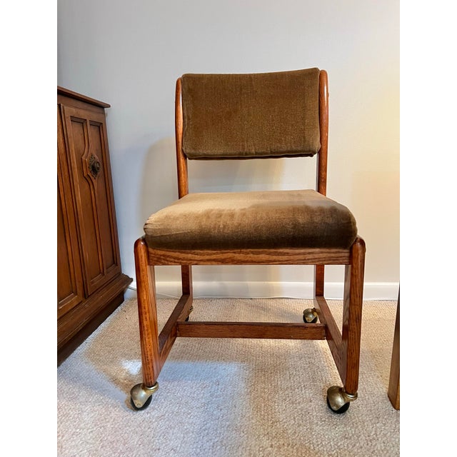 1970s Mid Century Wood Table & 4 Chairs For Sale - Image 10 of 11