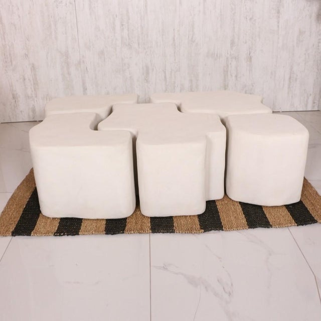 Not Yet Made - Made To Order Sawa Bone White Concrete Coffee Table For Sale - Image 5 of 7