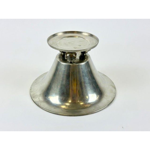 1940s Swedish Art Deco Pewter Bowl by Edvin Ollers for Schreuder & Olsson, 1944 For Sale - Image 5 of 8