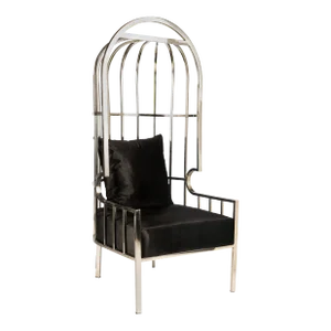 Anika Silver Balloon Accent Chair