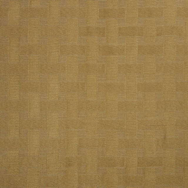 Rustic Sample - Schumacher Basketweave Sheer Fabric in Bronze For Sale - Image 3 of 3