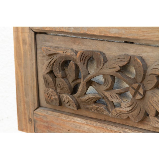 Hand-Carved Asian Architectural Panel For Sale - Image 4 of 6