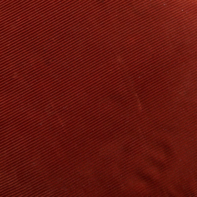 French Chrome Bar Stool in Original Burnt Orange Corduroy, 1960s For Sale - Image 14 of 18