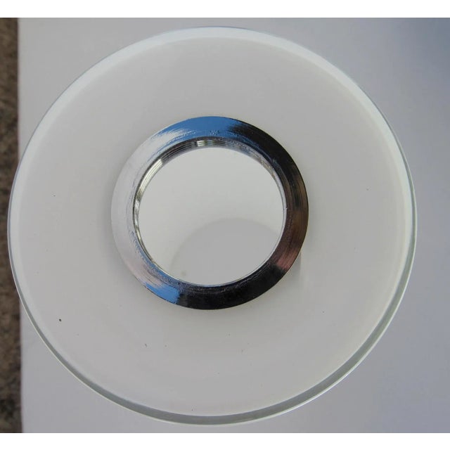 Restoration Hardware Pair of Contemporary Restoration Hardware Chrome Glass Wall Sconces For Sale - Image 4 of 5