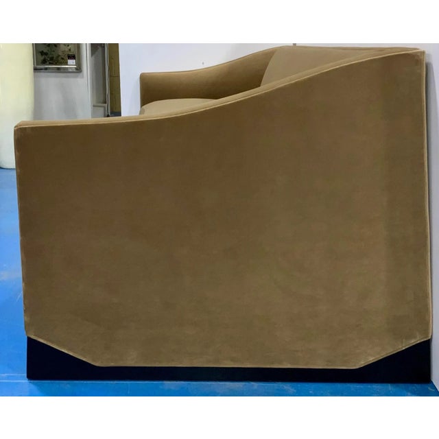 2020s Caracole Modern Camel Velvet Sofa For Sale - Image 5 of 5