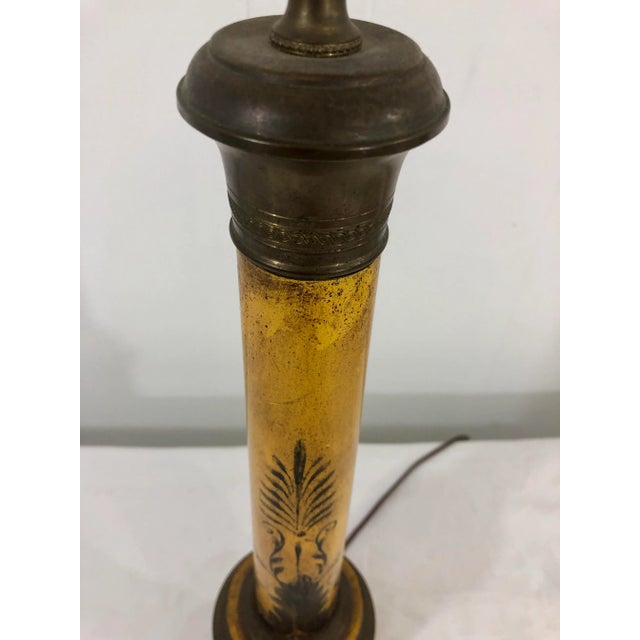 Charles X Painted Tole Lamp For Sale - Image 4 of 7