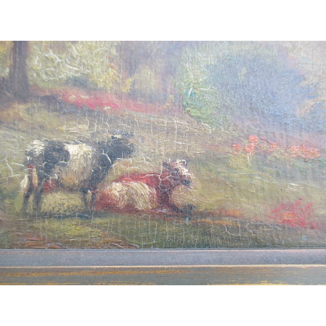 Carleton Wiggins Oil on Panel Pastoral With Cattle For Sale - Image 13 of 16