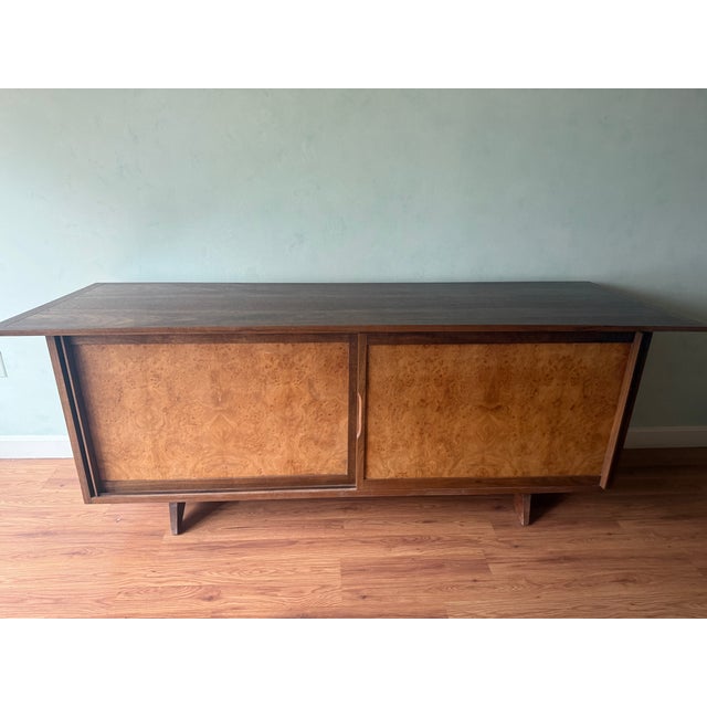 Wood 1960s Mid-Century Widdicomb Walnut Credenza/China Cabinet For Sale - Image 7 of 11