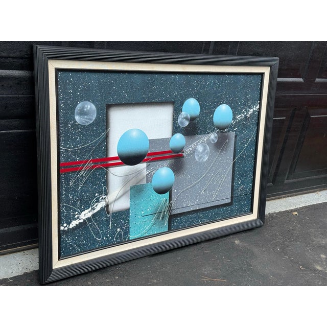 Postmodern 1980s Illusionism Original Painting Canvas Signed by Josef Kugler For Sale - Image 3 of 8