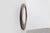 1920s Belgian Art Deco Round Mirror with Geometric Wooden Frame, 1920 For Sale - Image 5 of 11