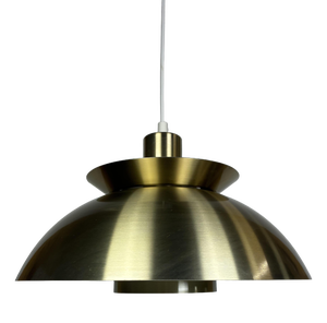 Danish Modern Brushed Aluminium Pendant Light, 1970s