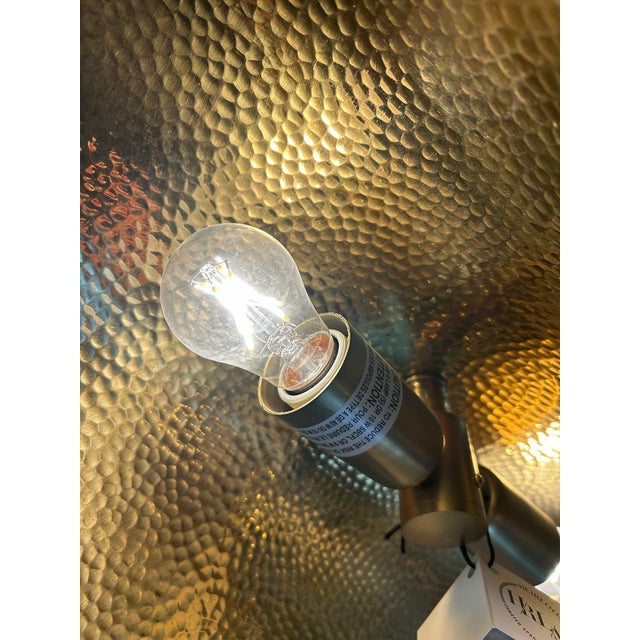 Late 20th Century Hammered Brass Pendant For Sale - Image 9 of 9