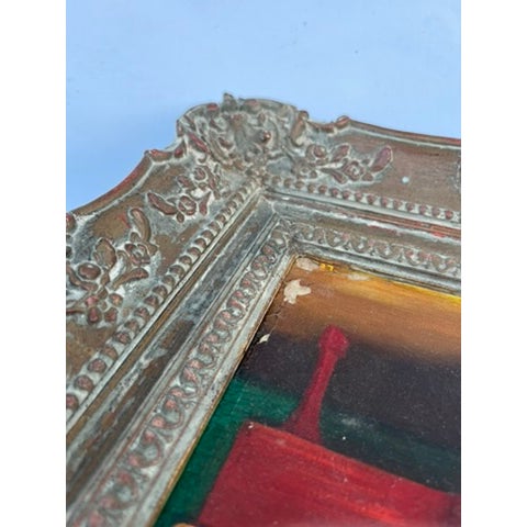 Antique Dog Playing Piano Oil Painting For Sale - Image 9 of 13