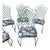 Lovely Set of 6, Mid Century, Woodard Style, Florentine pattern wrought iron patio dining chairs with Lattice Back design,...