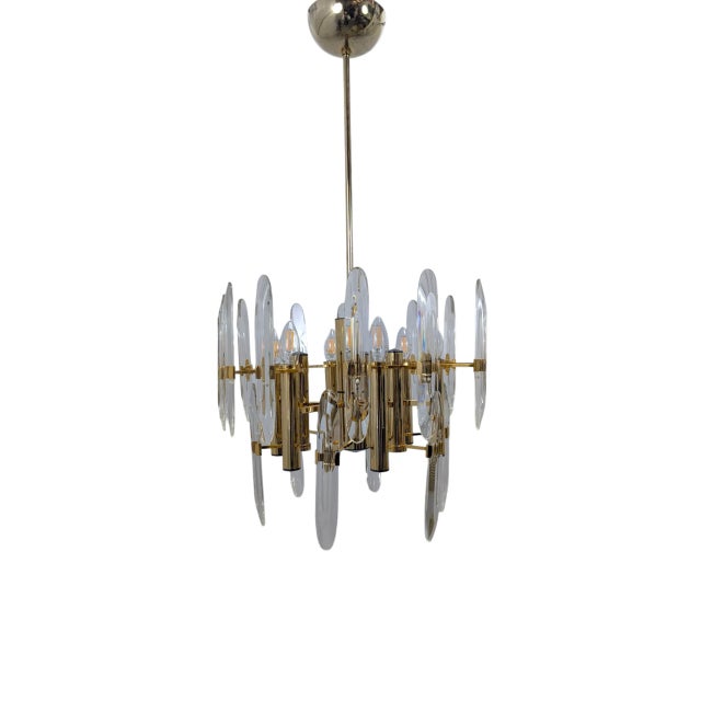 Mid-Century Modern Sciolari-Style Chandelier, 1960s For Sale - Image 9 of 9