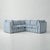 Sophie Conran Coco 3x3 Sectional Sofa - Sea Holly Blue Stripes with Knife Edge Cushion For Sale - Image 4 of 4
