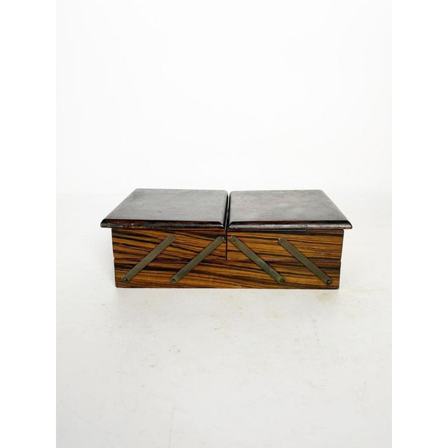 Wooden Box with Mirror, France, 1950 For Sale - Image 4 of 12