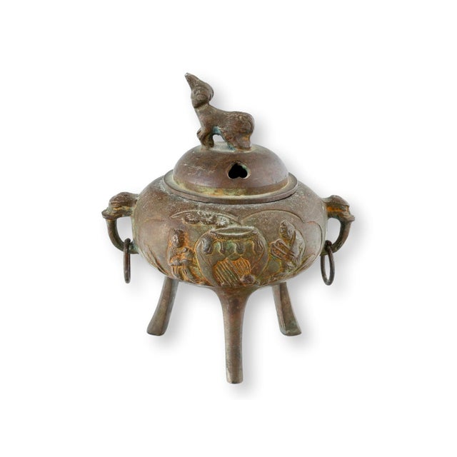 19th Century Antique Japanese Bronze Koro Incense Burner For Sale - Image 5 of 6