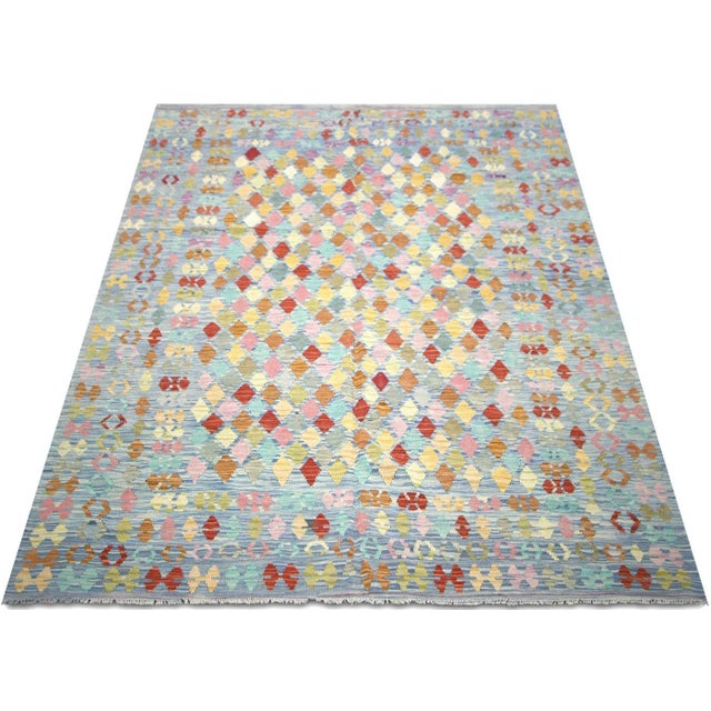 2000 - 2009 Contemporary Afghan Maimana Kilim Rug For Sale - Image 5 of 6