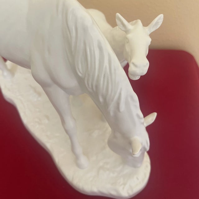 Ceramic Vintage Goetz Bisque Porcelain Horse and Foal Figurine For Sale - Image 7 of 8
