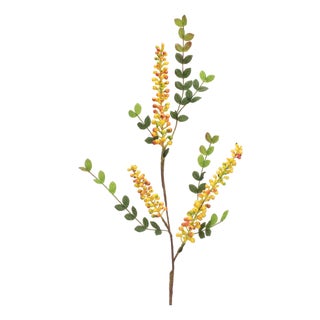 Yellow Berry Foliage Spray (Set of 6) For Sale