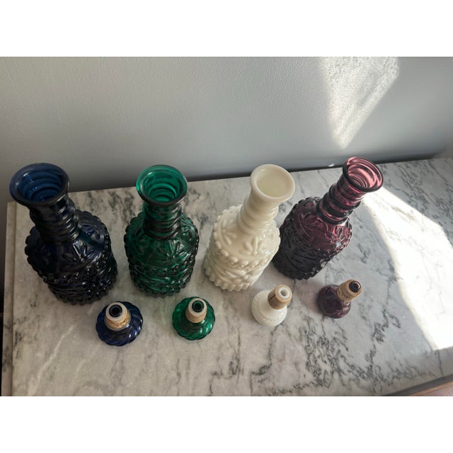 Mid 20th Century Mid 20th Century Set of 4 Mid Century Jim Beam Kentucky Derby Glass Decanters For Sale - Image 5 of 9