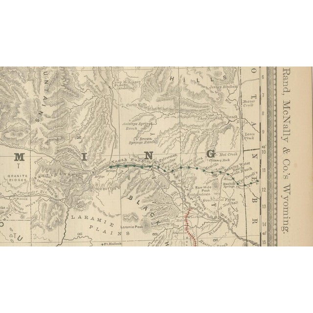Antique Wyoming Map, 1888 For Sale - Image 10 of 11