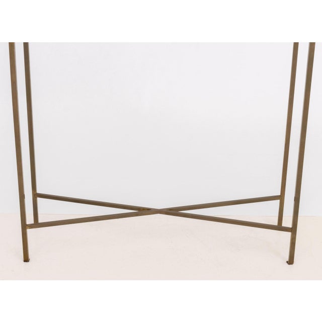 Late 20th Century Paul McCobb Style Brass Console Table For Sale - Image 5 of 8