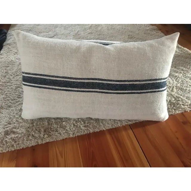 Beautiful pair of pillows custom-made from vintage Hungary grain sacks. The insert is included Condition: Excellent, minor...