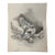 1940s Original t.e. Schrock Signed Graphite Illustration of Sleeping Child With Puppy and Toys, 11.75 × 9.5 In. For Sale