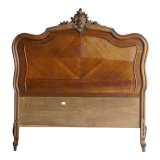 Early 20th Century Antique French Rococo Style Queen/Full Headboard For Sale