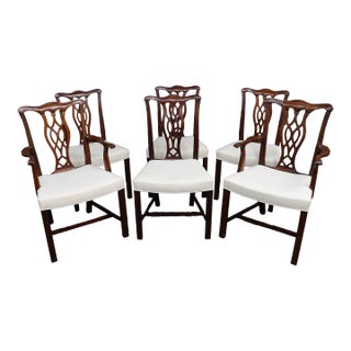 Hickory Chair Co. Chippendale Style Mahogany Dining Chairs – Set of 6 For Sale