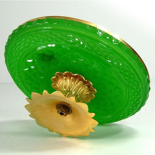 Green Opaline Glass Dish, France, 1950s For Sale - Image 4 of 10