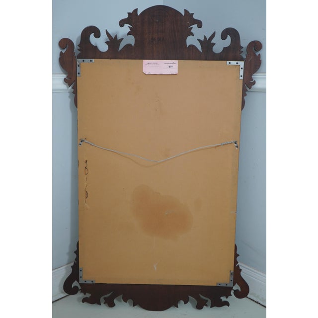 Henkel Harris Mahogany Shell Carved Hanging Wall Mirror For Sale - Image 11 of 12