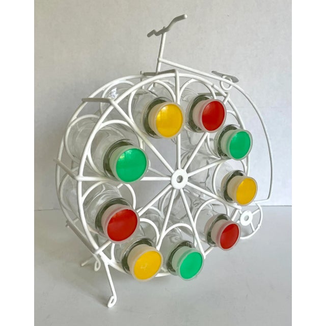 Mid-Century Modern Vintage Bicycle Seasoning Rack For Sale - Image 3 of 9
