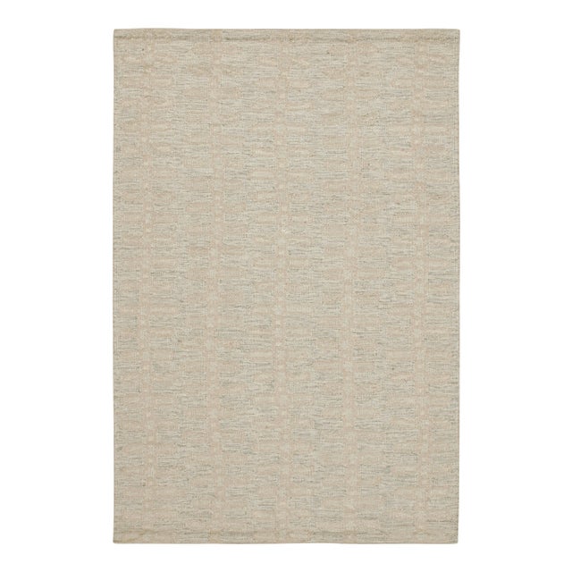 White 2010s Rug & Kilim’s Scandinavian Style Kilim in Pearl White With Floral Pattern For Sale - Image 8 of 8