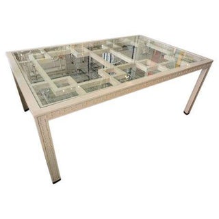 Century Hollywood Regency Fretwork Dining Table For Sale