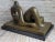 Abstract Henry Moore Bronze Metal Statue Sculpture Figure Decor on Marble Base For Sale In New York - Image 6 of 10