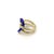 Vintage 14k Gold Blue Enamel Lover's Knot Ring, Size 6 For Sale - Image 9 of 10