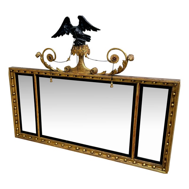 Regency Rectangular Giltwood Overmantle Mirror, 1820 For Sale