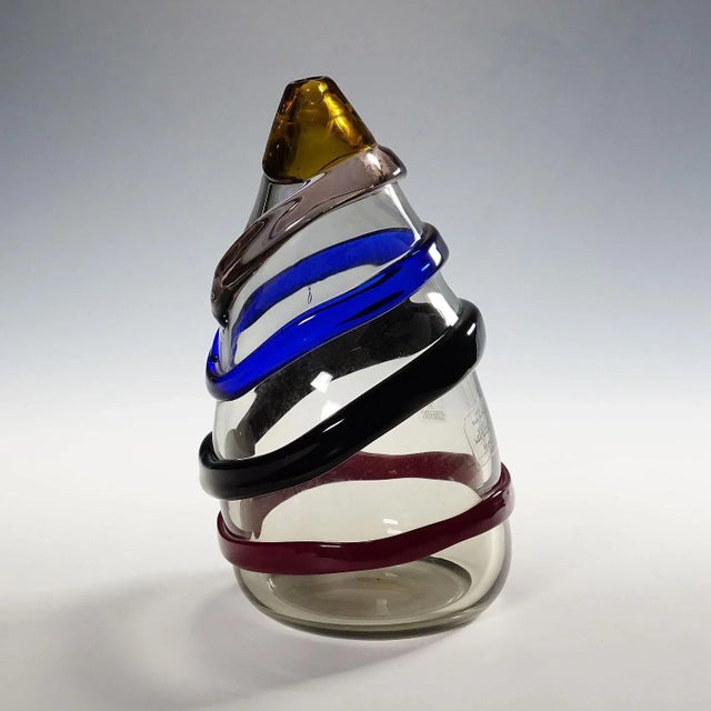 Vintage murano sasso glass vase by luciano gaspari for salviati & c. Ca. 1960 a heavy vintage class vase designed by...