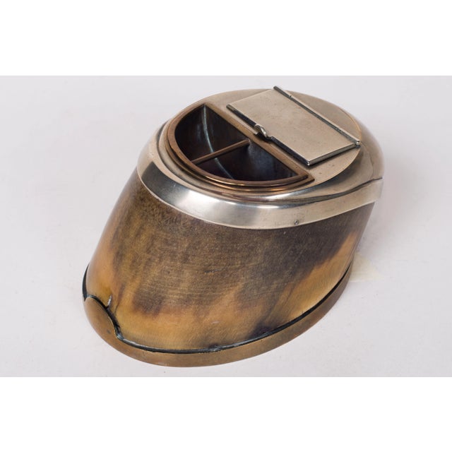 Brown 19th Century Hoof Box With Metal Fittings For Sale - Image 8 of 8