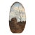 Vintage 1982 Signed Oil Landscape on Natural Wood For Sale