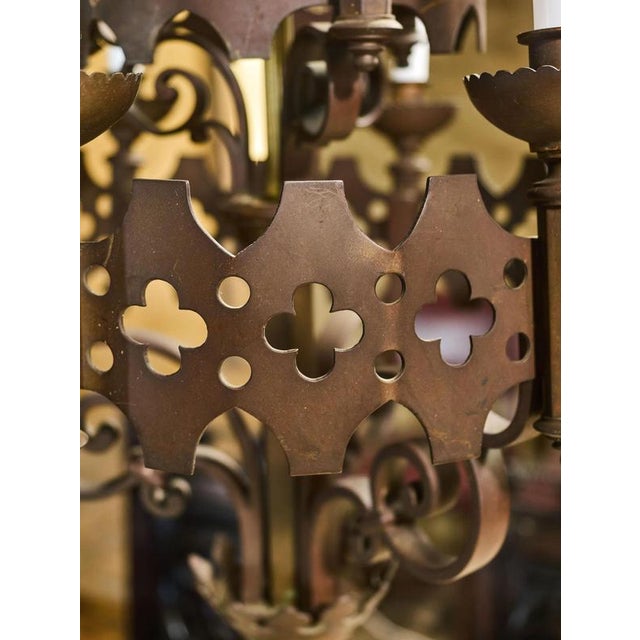Neo-Gothic Bronze Candlesticks, Set of 2 For Sale - Image 12 of 14