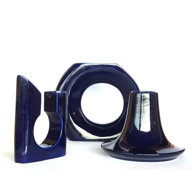 Italian Space Age Ceramic Vases, 1960s, Set of 3 For Sale - Image 13 of 13