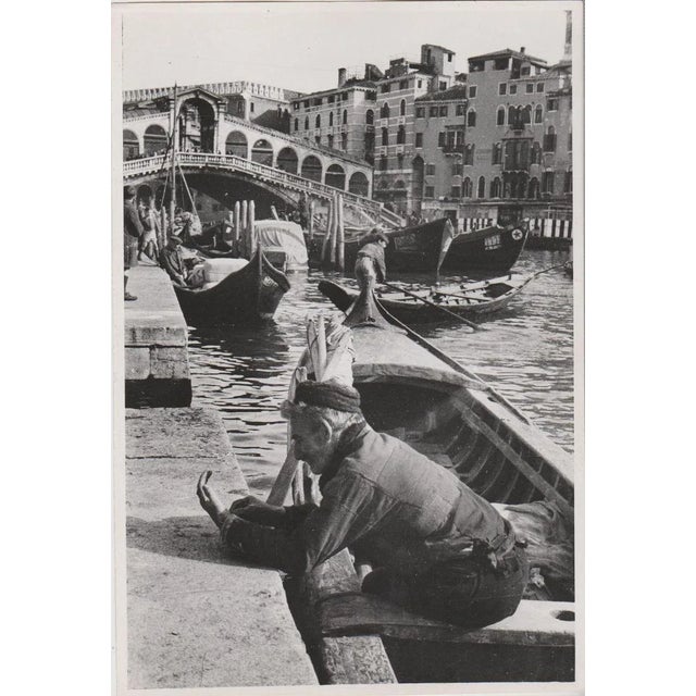 Venice Grand Canal with the Rialto Bridge, 1955 For Sale - Image 3 of 3
